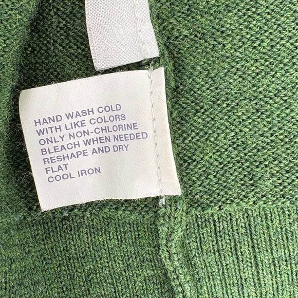 GAP 100% Merino Wool Preppy Dark Academia Dad V-Neck Holiday Sweater Mens Sz L - Picture 4 of 4